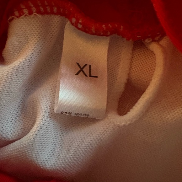 Bright Red One Piece Cut Out Swimsuit - Picture 4 of 4